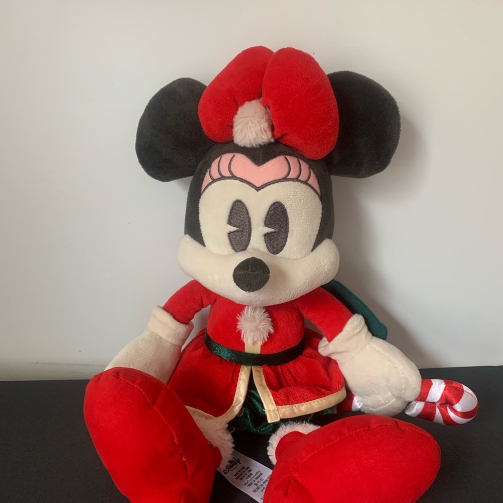 Disney Minnie Mouse Red and Black Stuffed Animal